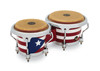 Latin Percussion LP 3 1/2 - 4 1/2" Mini Bongo Oak Puerto Rican Flag (LPM199-PR) | Musician Madness