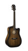 Cort COREDCOPBB Core-DC Series Dreadnought Cutaway Acoustic Electric Guitar w/ Soft Case - Open Pore Black Burst (COREDCOPBB-U)
