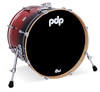 PDP Concept Series Maple Bass Drum 16x20 - Red to Black Fade w/Chrome Hardware (PDCM1620KKRB) | Musician Madness