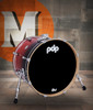 PDP Concept Series Maple Bass Drum 16x20 - Red to Black Fade w/Chrome Hardware (PDCM1620KKRB)