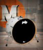 PDP Concept Series Maple Bass Drum 18x22 - Pearlescent White Lacquer w/Chrome Hardware (PDCM1822KKPW) | Musician Madness