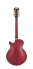 D'Angelico Deluxe Brighton Baritone - Satin Trans Wine (DADBSSSTWGS) | Musician Madness