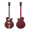 D'Angelico Deluxe Brighton Baritone - Satin Trans Wine (DADBSSSTWGS) | Musician Madness