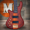 Schecter Stiletto Studio-5 Left Hand Bass Guitar - Honey Satin (2780)