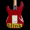 Fender Squier Stratocaster Tom DeLonge Sticker Strat Electric Guitar - Torino Red | Musician Madness