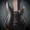 Schecter Demon-6 Electric Guitar - Aged Black Satin (B-Stock) featuring active pickups, arched top body, sleek satin finish, and smooth neck for fast modern playability
