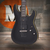 Schecter Demon-6 Electric Guitar - Aged Black Satin (B-Stock) featuring active pickups, arched top body, sleek satin finish, and smooth neck for fast modern playability