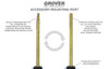 Grover Pro PW-AMP Accessory Mounting Post (PW-AMP)