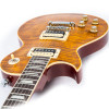 Vintage V100AFD Reissued Electric Guitar Left Hand - Flamed Amber (LV100AFD)