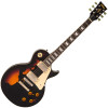 Vintage V100 ICON Electric Guitar ~ Distressed Black Over Sunburst (V100MRBK) | Musician Madness