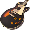 Vintage V100 ICON Electric Guitar ~ Distressed Black Over Sunburst (V100MRBK) | Musician Madness