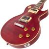 Vintage V100T ReIssued Electric Guitar ~ Flamed Trans Wine Red (V100TWR) | Musician Madness