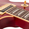 Vintage V100T ReIssued Electric Guitar ~ Flamed Trans Wine Red (V100TWR)