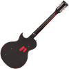Vintage V120 ICON Electric Guitar ~ Distressed Black Over Cherry Red (V120MRBK) | Musician Madness