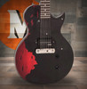 Vintage V120 ICON Electric Guitar ~ Distressed Black Over Cherry Red (V120MRBK) | Musician Madness