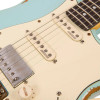 Vintage V6H ICON HSS Electric Guitar - Ultra-Gloss Distressed Laguna Blue (V6HMRLB) | Musician Madness
