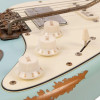 Vintage V6H ICON HSS Electric Guitar - Ultra-Gloss Distressed Laguna Blue (V6HMRLB) | Musician Madness