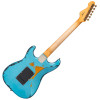 Vintage V6 ICON Electric Guitar - Distressed Gun Hill Blue Over Sunburst (V6MRGHB) | Musician Madness