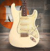 Vintage V6 Thomas Blug Signature Electric Guitar - Distressed Vintage White (V6MRTBG) | Musician Madness
