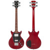 Vintage REVO Series 'Callan' Bass Guitar - See Thru Cherry Red (VRB70CR)