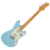 Vintage REVO Series 'Colt HH Twin' Hardtail Electric Guitar - Laguna Blue | Musician Madness