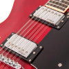 Vintage VSA500 ReIssued 12 String Semi Acoustic Guitar ~ Cherry Red (VSA500CR-12) | Musician Madness
