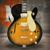 Silvertone Semi-Hollow w/Trapeze 2 mini-hum PU's - Tobacco Burst (1446TTSB) | Musician Madness