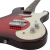 Silvertone Double Cut Bolt-on Lipstick Pickups - Red Silver Flake Burst (1449RSFB)