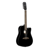 Alvarez Artist Dreadnought Guitar Acoustic Electric 12 String Black with Cutaway (AD60CE_12-String_Black)