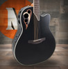 Ovation Celebrity Deluxe E-Acoustic Guitar CDX40-5-G Black Satin (CDX40-5-G)