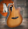 Ovation Celebrity Deluxe E-Acoustic Guitar CDX40-PB-G Vintage Peach Burst Satin (CDX40-PB-G)