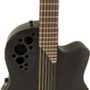 Ovation Pro Series Elite TX E-Acoustic Guitar 2058TX-5 Black Textured 12-String (2058TX-5-G)
