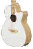 Ovation Applause Jump OM Cutaway Electric Blank Canvas Satin White (AEO-96-6PS) | Musician Madness