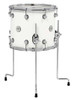 DW Design Series Maple Floor Tom 12x14 - Gloss White Lacquer w/Chrome Hardware (DDLG1214TTWH) | Musician Madness