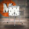 DW Design Series Maple Floor Tom 12x14 - Gloss White Lacquer w/Chrome Hardware (DDLG1214TTWH)