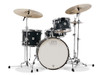  DW Design Series Frequent Flyer 4-Piece Maple Shell Pack - Black Satin Lacquer (DDLM2004BL)