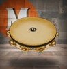 Latin Percussion LP Pro 10 Inch Single Row Headed Tambourine - Brass (LP383-BR)