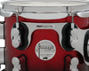 PDP Concept Maple 5-Piece Shell Pack - Red to Black Fade Lacquer w/Chrome Hardware (PDCM2215RB)