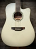Takamine GD37CE-12 - 12 String Acoustic Electric Guitar - Gloss Pearl White (TAKGD37CE12PW)