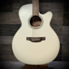 Takamine GN37CE Acoustic Electric Guitar - Pearl White w/ Gig Bag (TAKGN37CEPW)