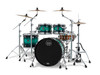 Mapex Saturn VI Rock 4 Piece Shell Pack Without Snare - Marine Teal Burst (SR529XUZXT) | Musician Madness