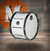 Mapex Qualifier 22  In. x14 In. Marching Bass Drum Gloss White (QLB2214CCSW) | Musician Madness