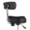 Gibraltar 9000 Series 16 Hydraulic Cordura Saddle Drum Throne with Backrest (9808HMB) | Musician Madness