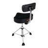 Gibraltar 9000 Series 16 Hydraulic Cordura Saddle Drum Throne with Backrest (9808HMB) | Musician Madness
