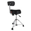 Gibraltar 9000 Series 16 Hydraulic Cordura Saddle Drum Throne with Backrest (9808HMB) | Musician Madness