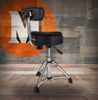 Gibraltar 9000 Series 16 Hydraulic Cordura Saddle Drum Throne with Backrest (9808HMB) | Musician Madness