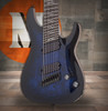 Schecter Omen Elite-8 MS 8-String â€“ See-Thru Blue Burst (2467-SHC) featuring multiscale fingerboard, high-output humbuckers, contoured body, and a stunning figured top designed for modern extended-range performance.