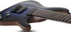 Schecter Omen Elite-8 MS 8-String â€“ See-Thru Blue Burst (2467-SHC) featuring multiscale fingerboard, high-output humbuckers, contoured body, and a stunning figured top designed for modern extended-range performance.