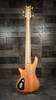Schecter Stiletto Custom-6 String Bass Guitar - Natural Satin  (2543) | Musician Madness