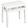 Casio CB-30WE White Height-Adjustable Metal Artist Bench (CB-30WE) | Musician Madness
